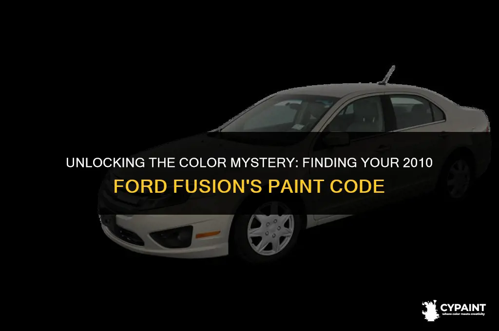 where is the paint code on a 2010 ford fusion