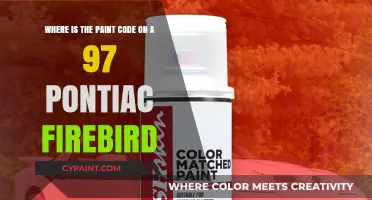 Decoding the Paint Code Mystery on Your 1997 Pontiac Firebird