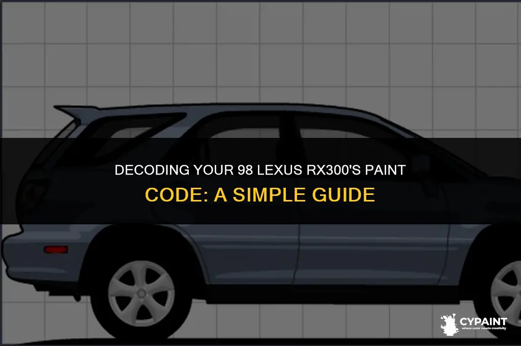 where is the paint code on a 98 lexus rx300