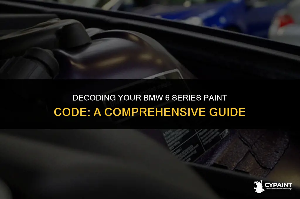 where is the paint code on a bmw 6 series