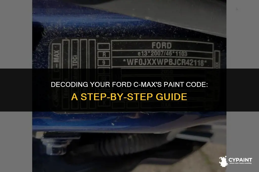 where is the paint code on a ford c-max
