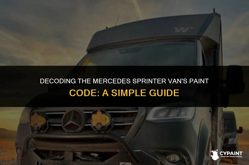 where is the paint code on a mercedes sprinter van