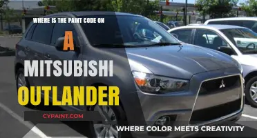 Locate Your Mitsubishi Outlander's Paint Code: A Quick Guide