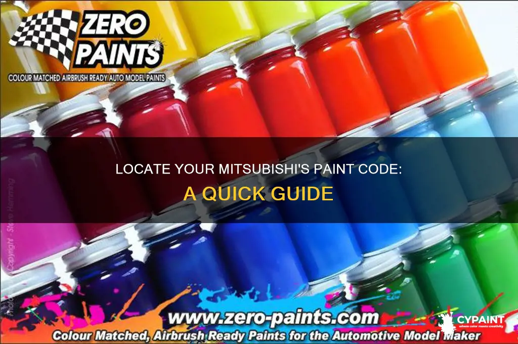 where is the paint code on a mitsubishi