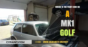 Locating Your MK1 Golf's Paint Code: A Quick Guide