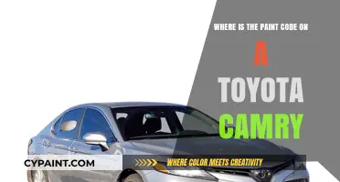 Toyota Camry Paint Code: Finding Your Car's Color Code