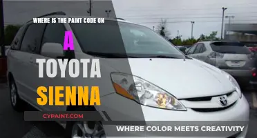 Locate Your Toyota Sienna's Paint Code: A Quick Guide