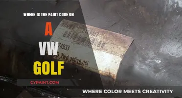 Locate Your VW Golf's Paint Code: A Quick Guide
