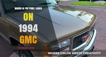 Finding 1994 GMC Paint Codes: Locations and Identification Guide