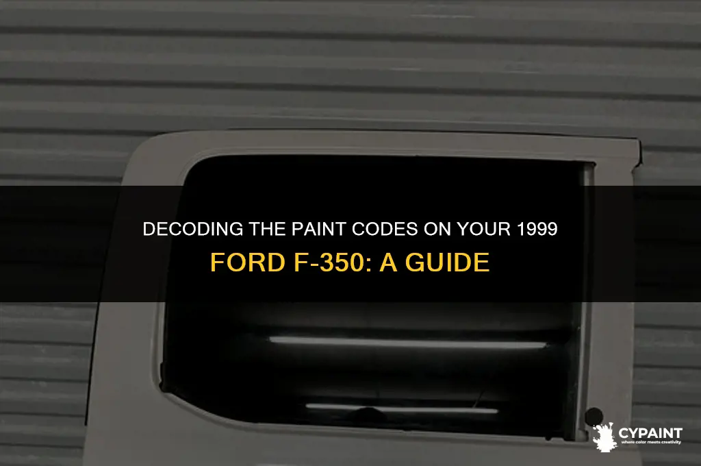 where is the paint codes on a 1999 ford f350