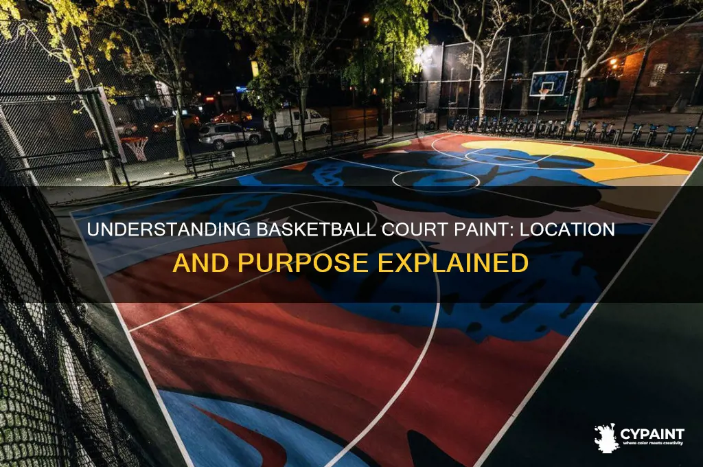 where is the paint on a basketball court