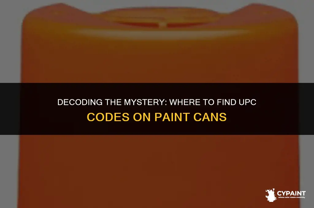 where is the upc code on a can of paint