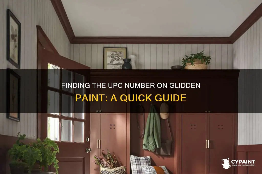 where is the upc number on glidden paint