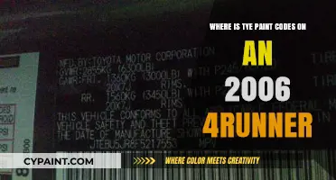 Finding Your 2006 4Runner's Paint Code: Location Guide
