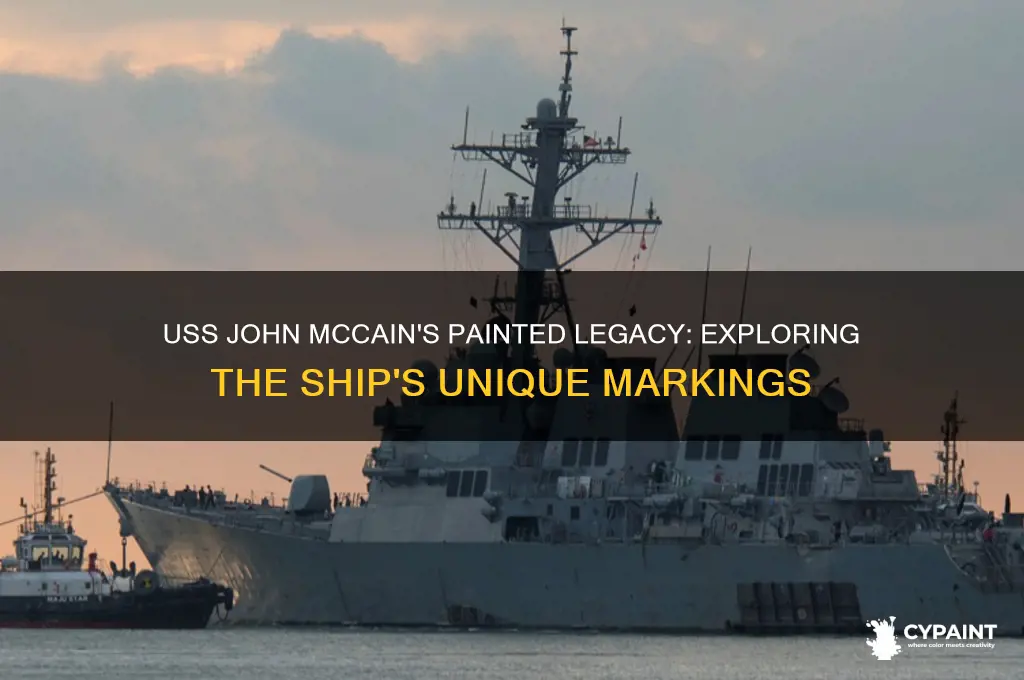 where is uss john mccain painted on the ship