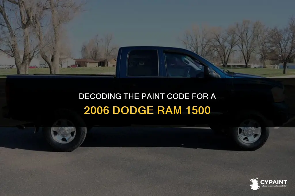 where thr paint code dor a doge 06 ram 1500
