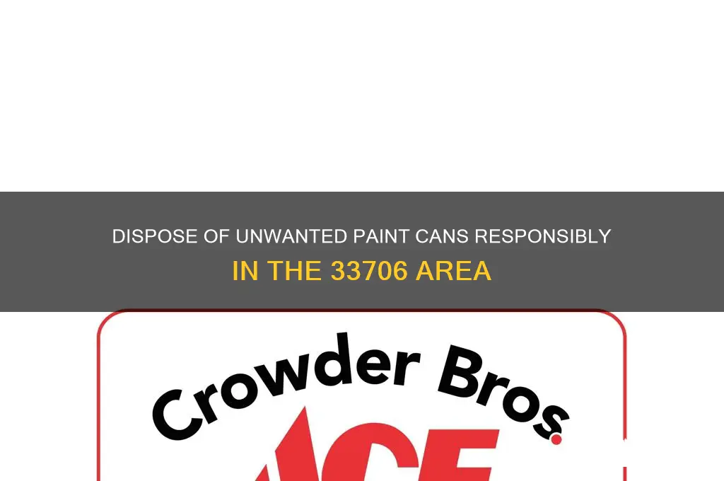 where to bringunwanted paint cans in the 33706 area