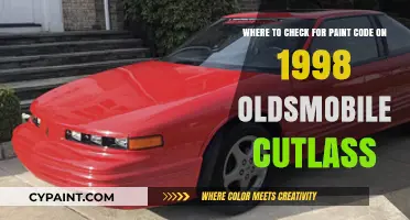 Decoding the Paint Code on Your 1998 Oldsmobile Cutlass: A Guide