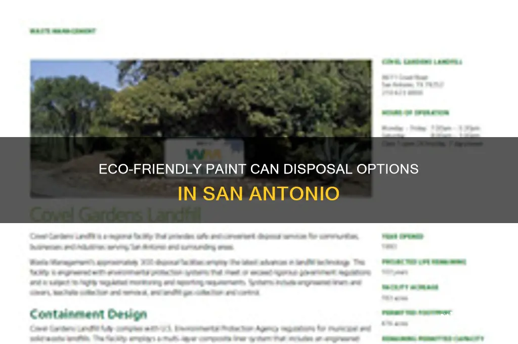 where to dispose of paint cans in san antonio