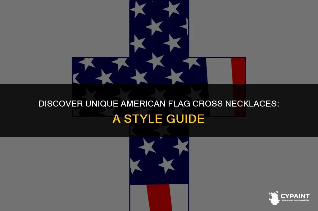 where to find a cross necklace painted as american flag