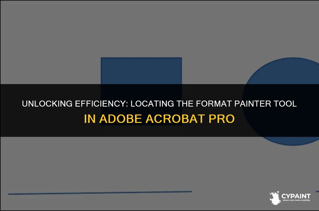 where to find format painter tool in adobe acrobat pro