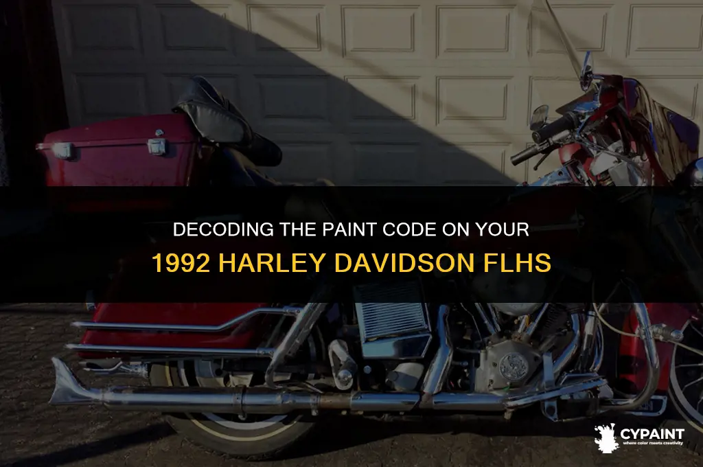 where to find paint code on 1992 harley davidson flhs
