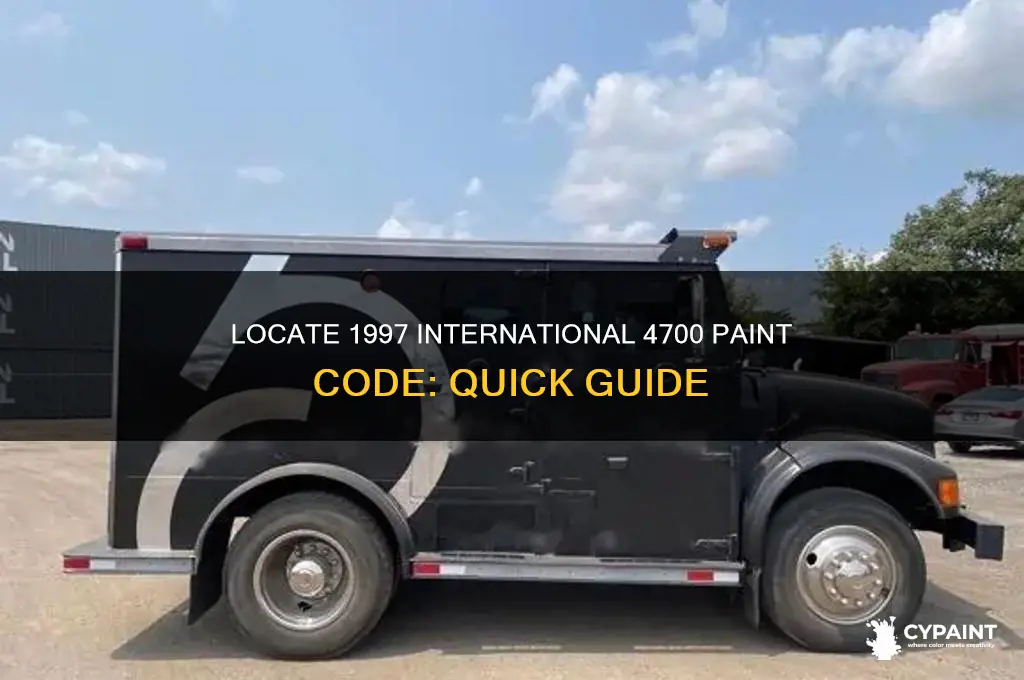 where to find paint code on 1997 international 4700
