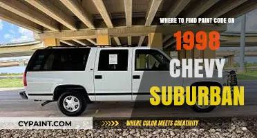 Locate Your 1998 Chevy Suburban Paint Code: Quick Guide