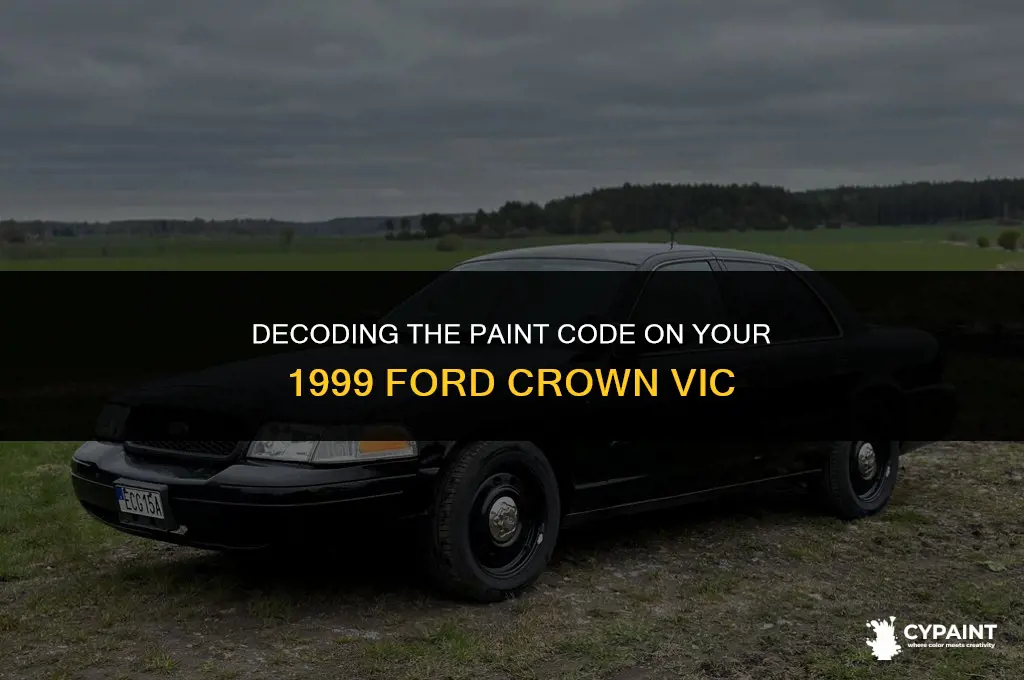 where to find paint code on 1999 ford crown vic