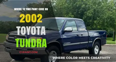 Locate Your 2002 Toyota Tundra Paint Code: A Quick Guide