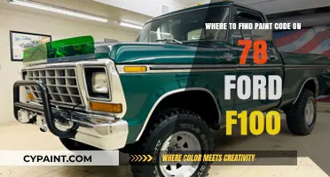 Locate Your 78 Ford F100 Paint Code: A Quick Guide