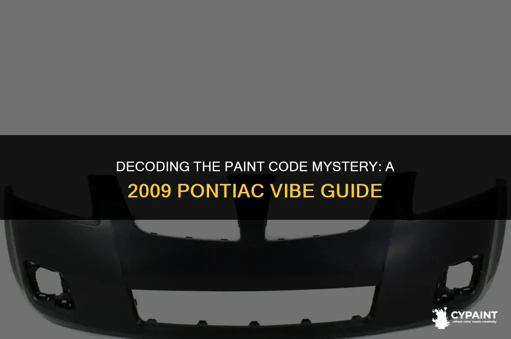 where to find paint code on a 2009 pontiac vibe