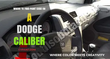 Locate Your Dodge Caliber's Paint Code: Quick Guide & Tips