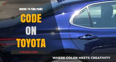 Locate Your Toyota's Paint Code: A Quick and Easy Guide