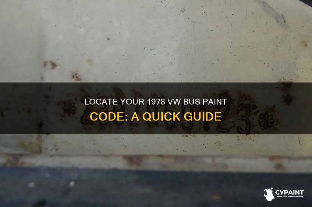 where to find paint number on 1978 vw bus
