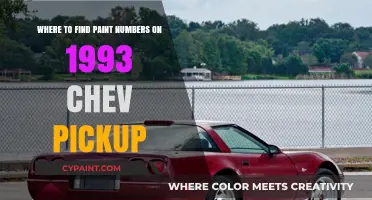 Locate 1993 Chevy Pickup Paint Codes: A Quick Guide