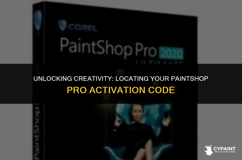 where to find paint shop pro code activation on computer