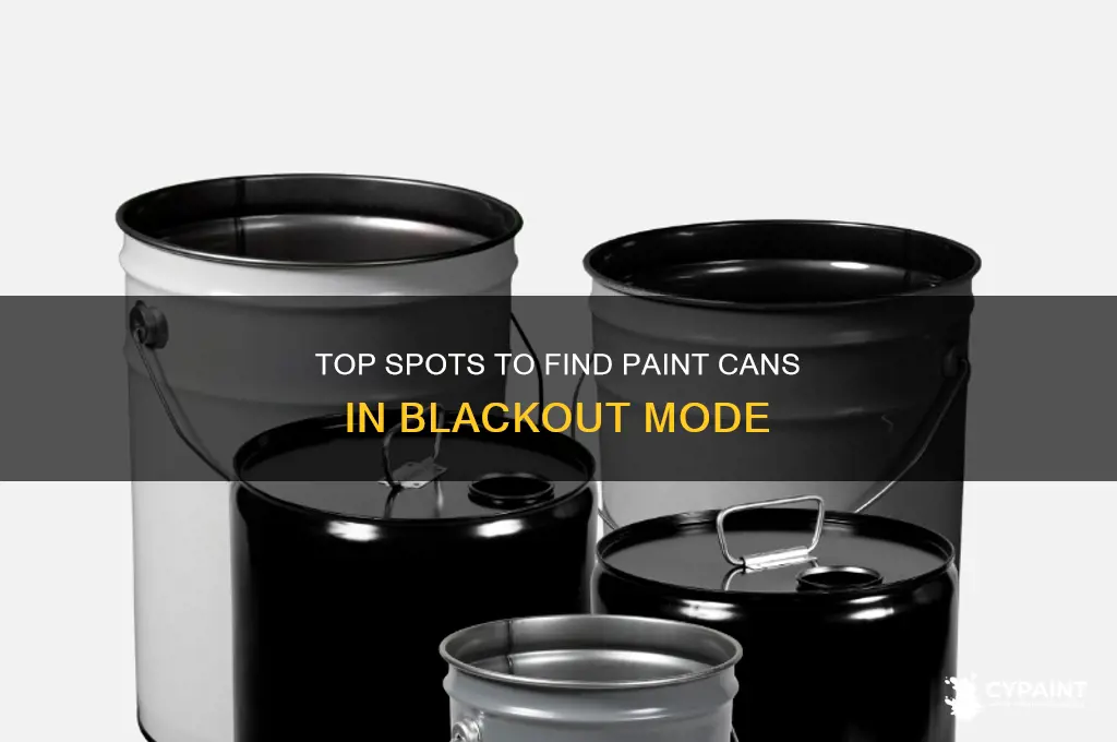 where to find the most paint cans in blackout