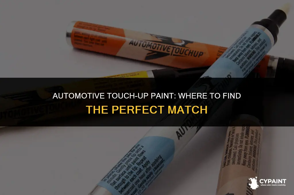 where to find the numbers for automotive touch up paint