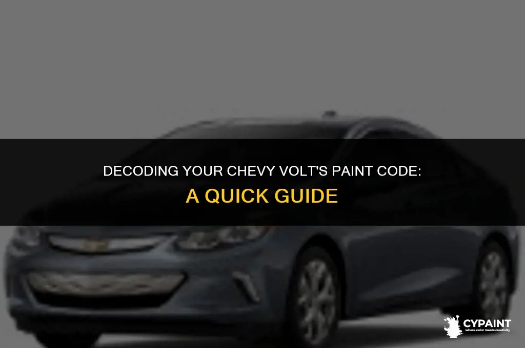 where to find the paint code on a chevy volt