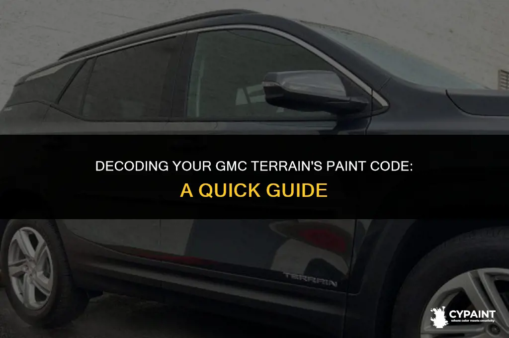 where to find the paint code on a gmc terrain