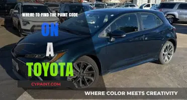 Locate Your Toyota's Paint Code: A Quick and Easy Guide