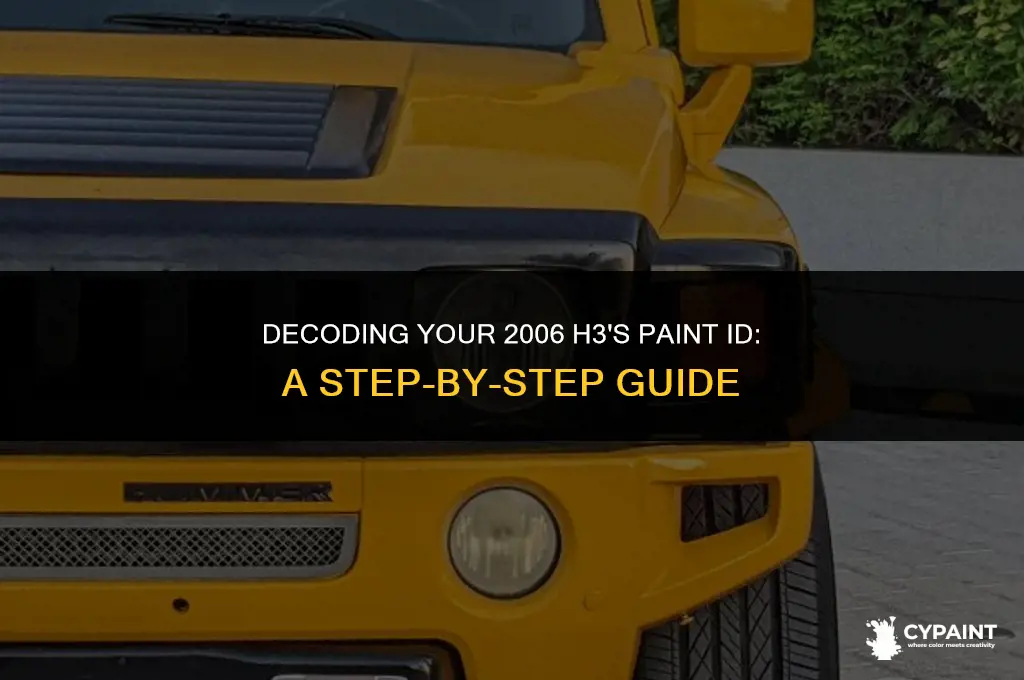 where to find the paint id in my 2006 h3