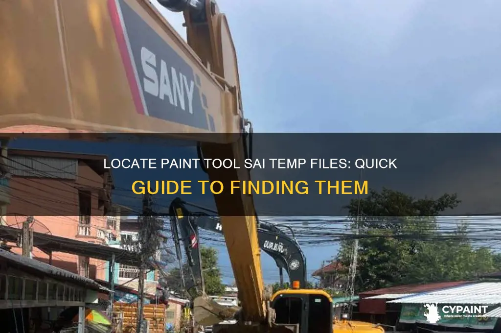where to find the temp file paint tool sai