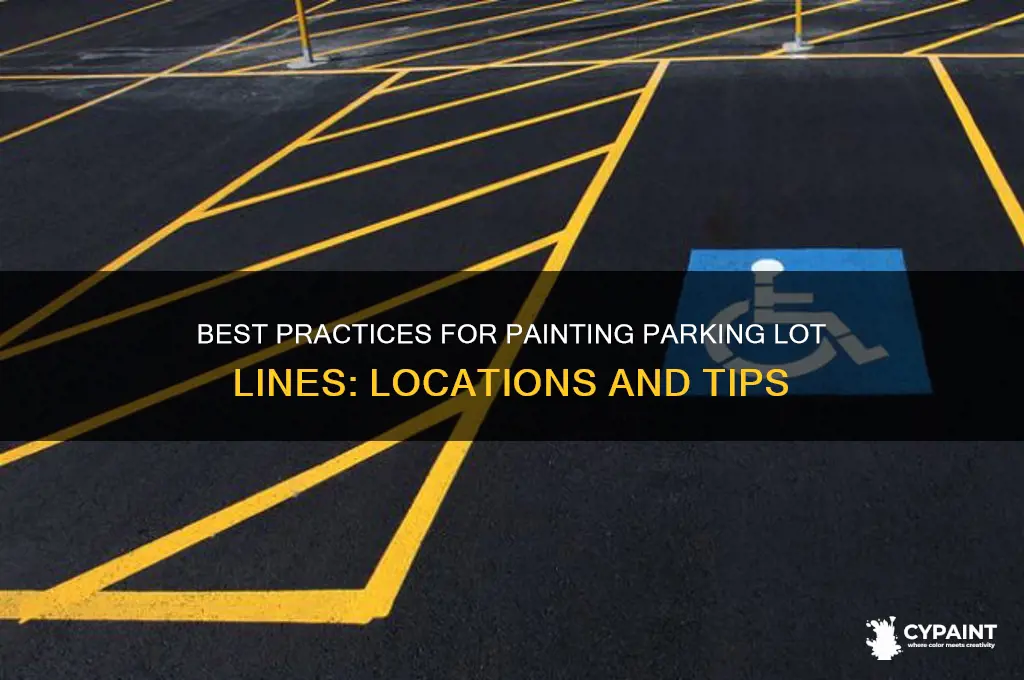 where to paint parking lot line painting