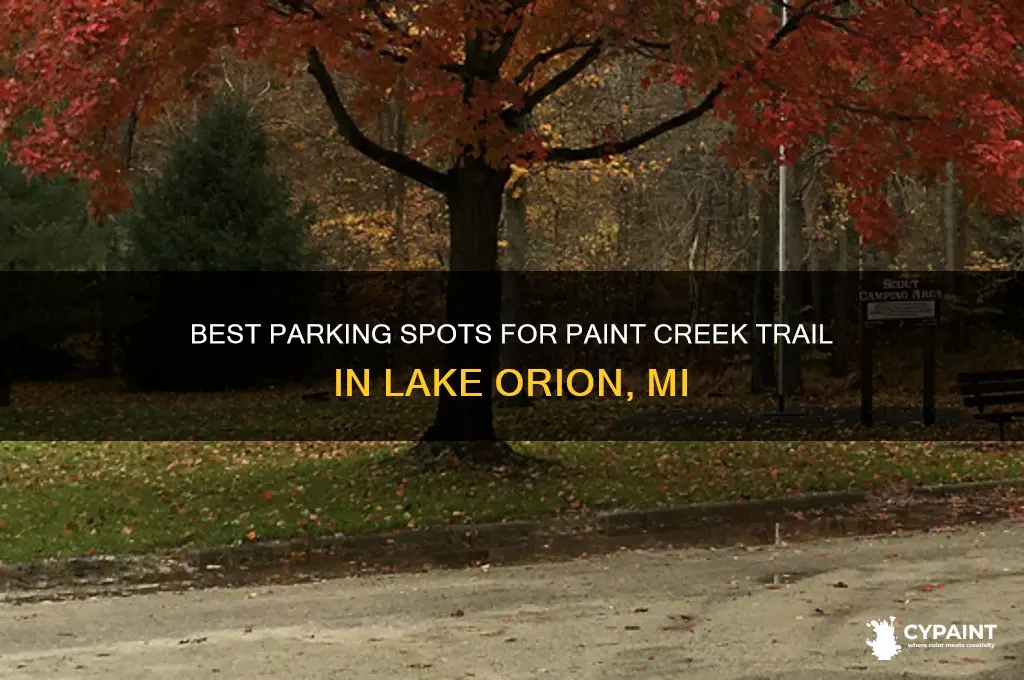 where to park paint creek trail lake orion mi