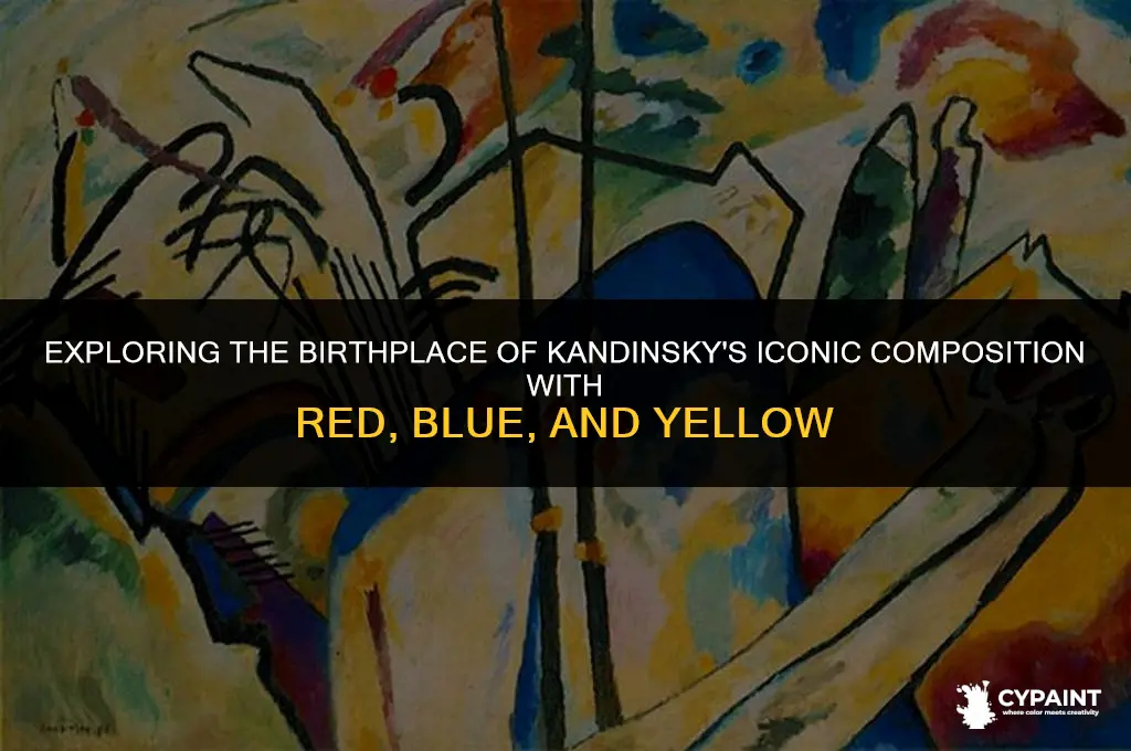 where was the composition with red blue and yellow painted