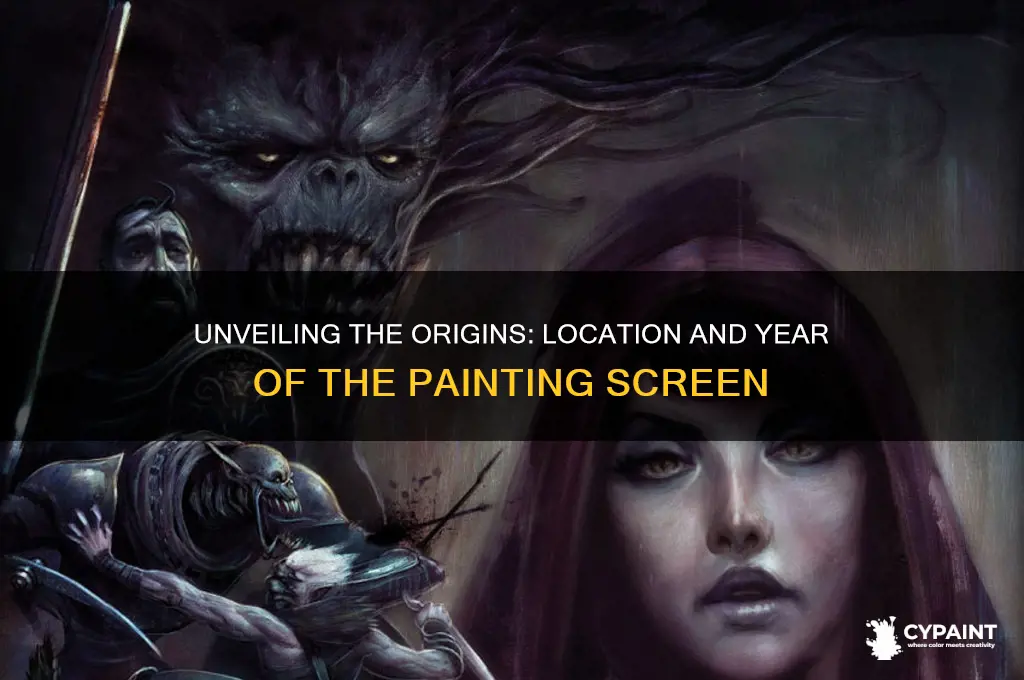 where was the painting screen painted and what year