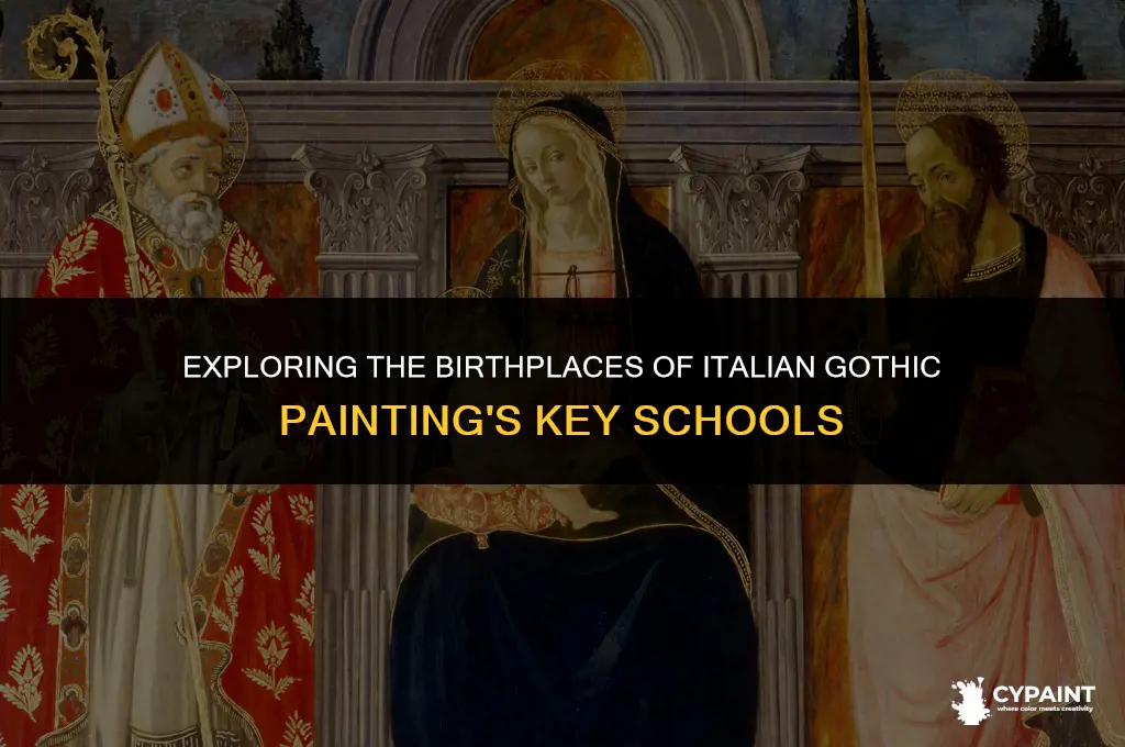 where were the two important schools of italian gothic painting