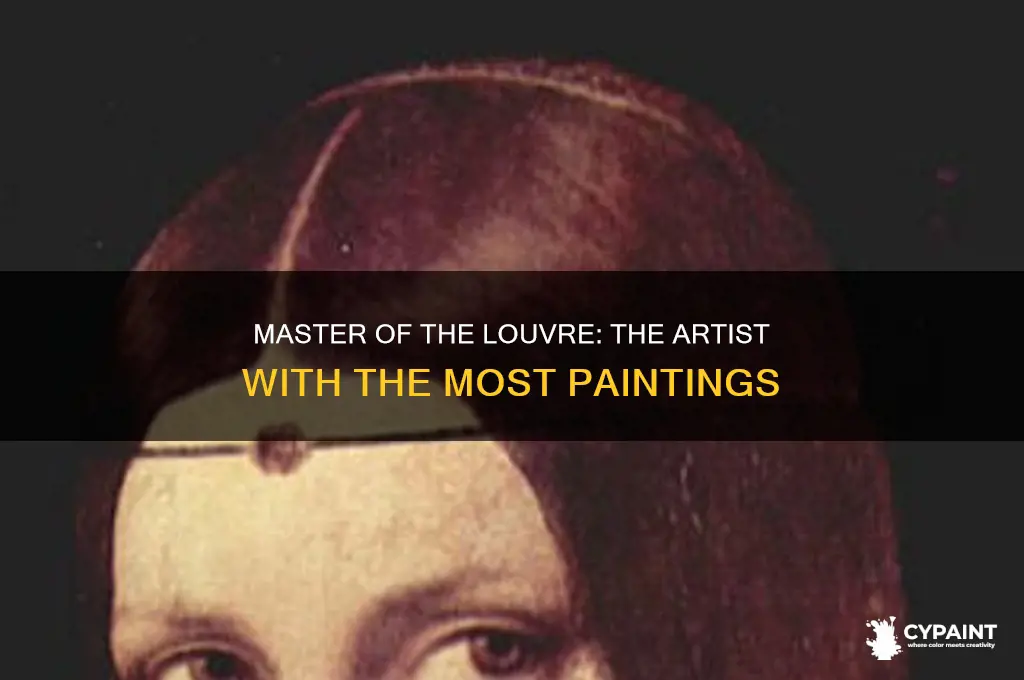 which artist has the most paintings in the louvre